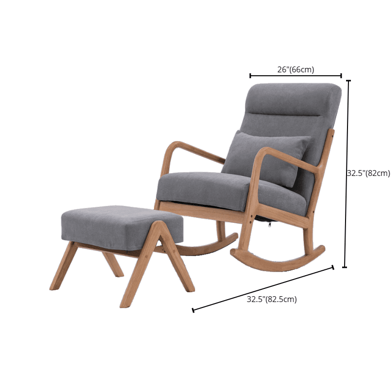 Casual Chalk/Cocoa/Azure Wood Rocking Chair Couch - image 22