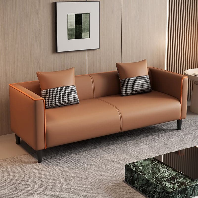 Elegant Sitting Room Sofa/Loveseat in Dove Grey, Tangerine, and Ivory with Solid and Manufactured Wood Construction - image 3