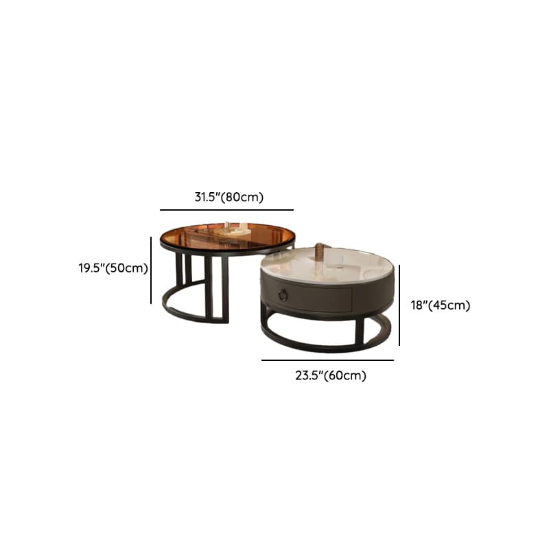 Board Game Coffee Table with Nested Set and Frame Base Featuring Wood Ball Top - image 15