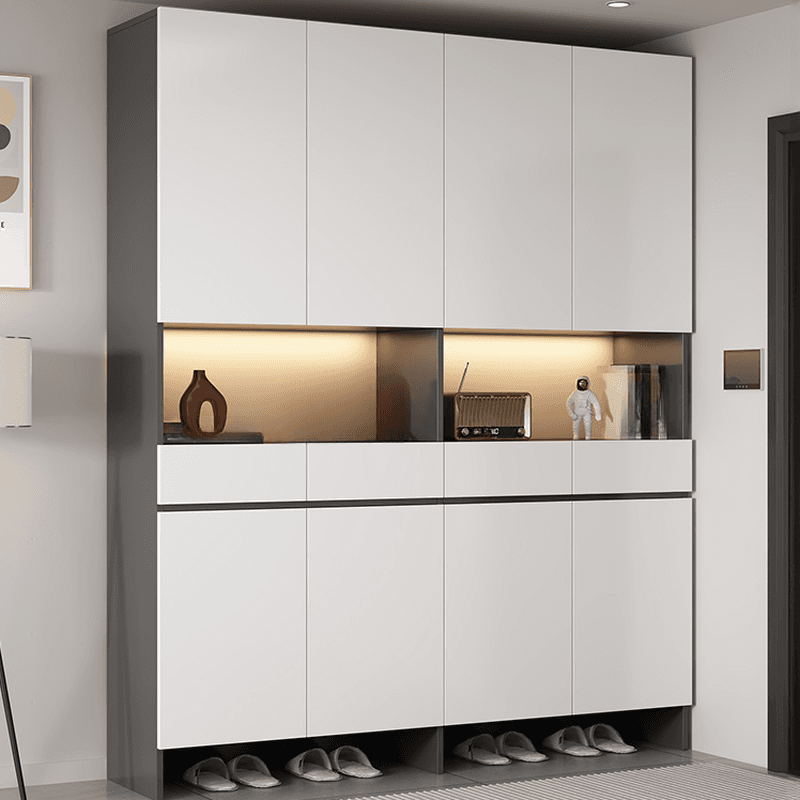 Trendy Rectangle Accent Cabinet with Hutch, Changeable Shelf, Groove Handles, Multi-Color Top, and Soft Close Drawer - image 4