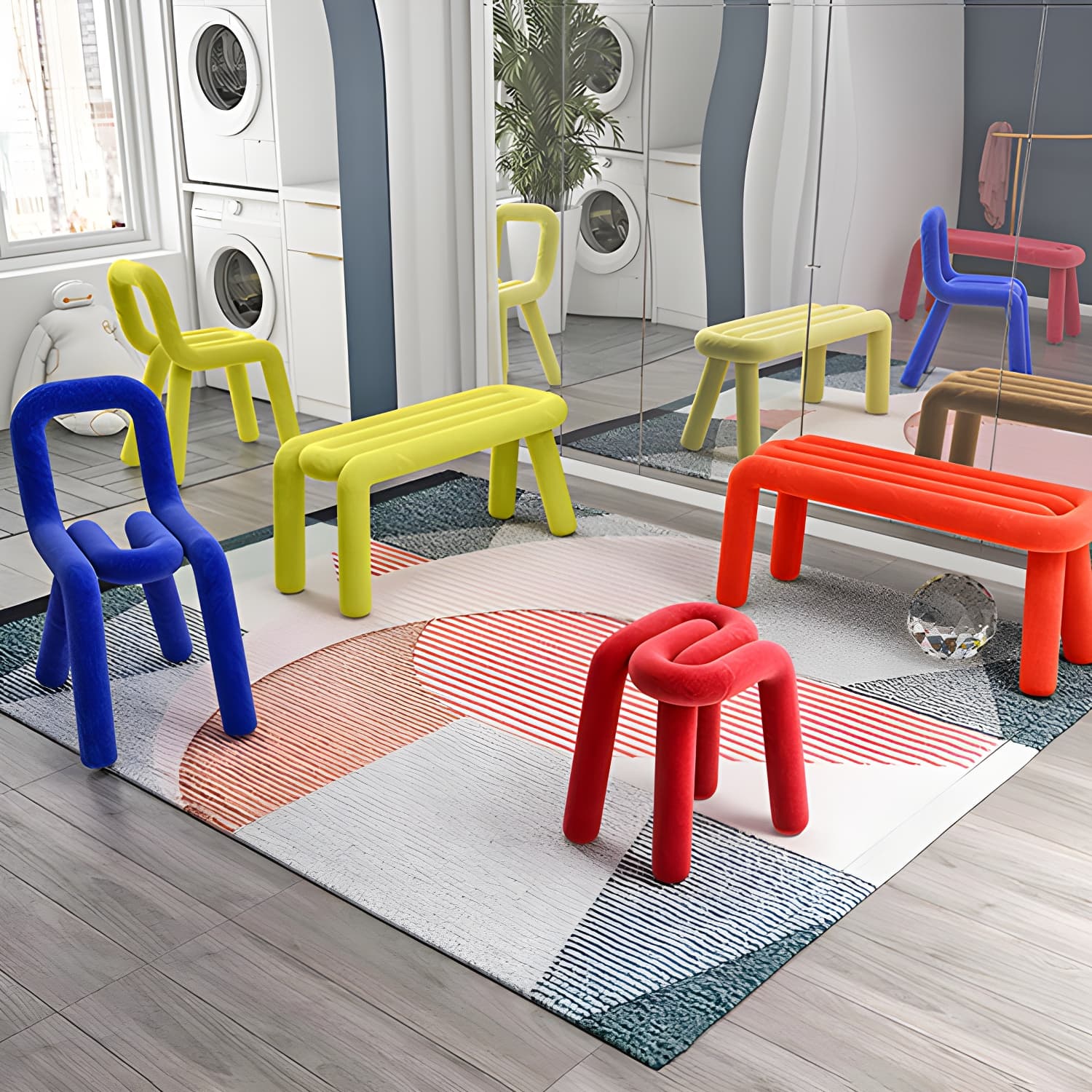 Contemporary Style Velvet Chair Set Open Back Side Dining Kitchen Chairs - image 13
