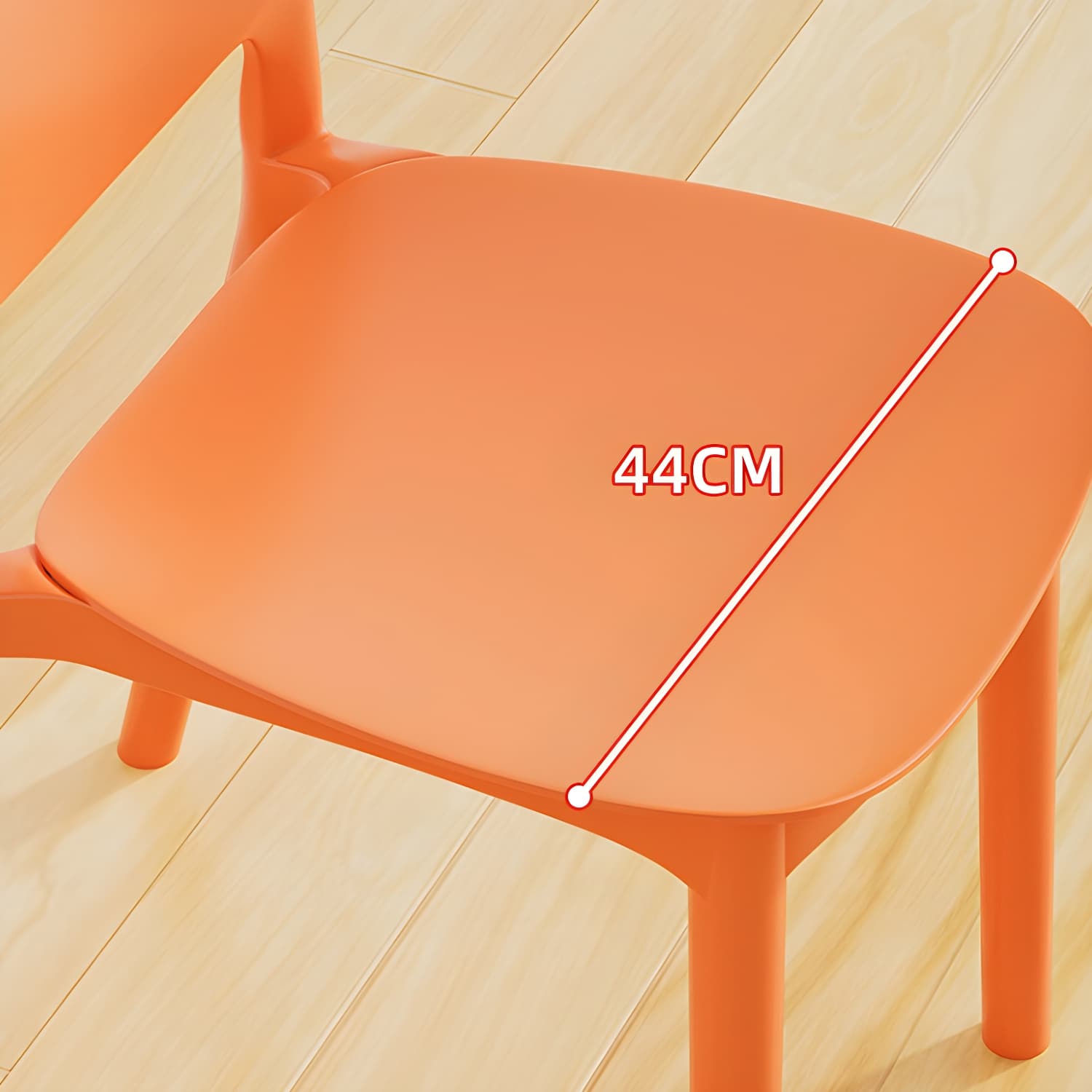 Nordic Backrest Stackable Chair with Acrylic Legs for Dining Room - image 19