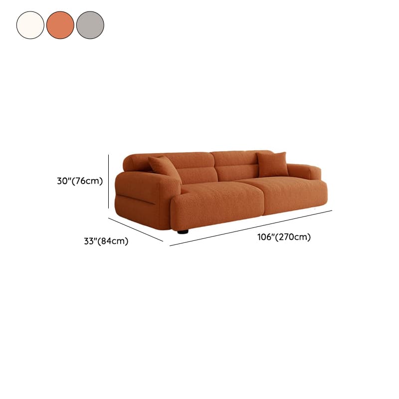 Modern Solid Color Tear Resistant Standard Sofa in Light Gray/White/Citrus Color with 4-seater/Seats 5/3-seater and 2 Pillows - image 11