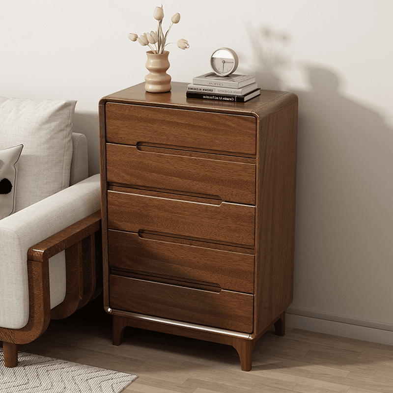Trendy Walnut Wood Lingerie Chest/Bachelor Chest with 5/4/3 Drawers in Vertical/Horizontal Orientation - image 8