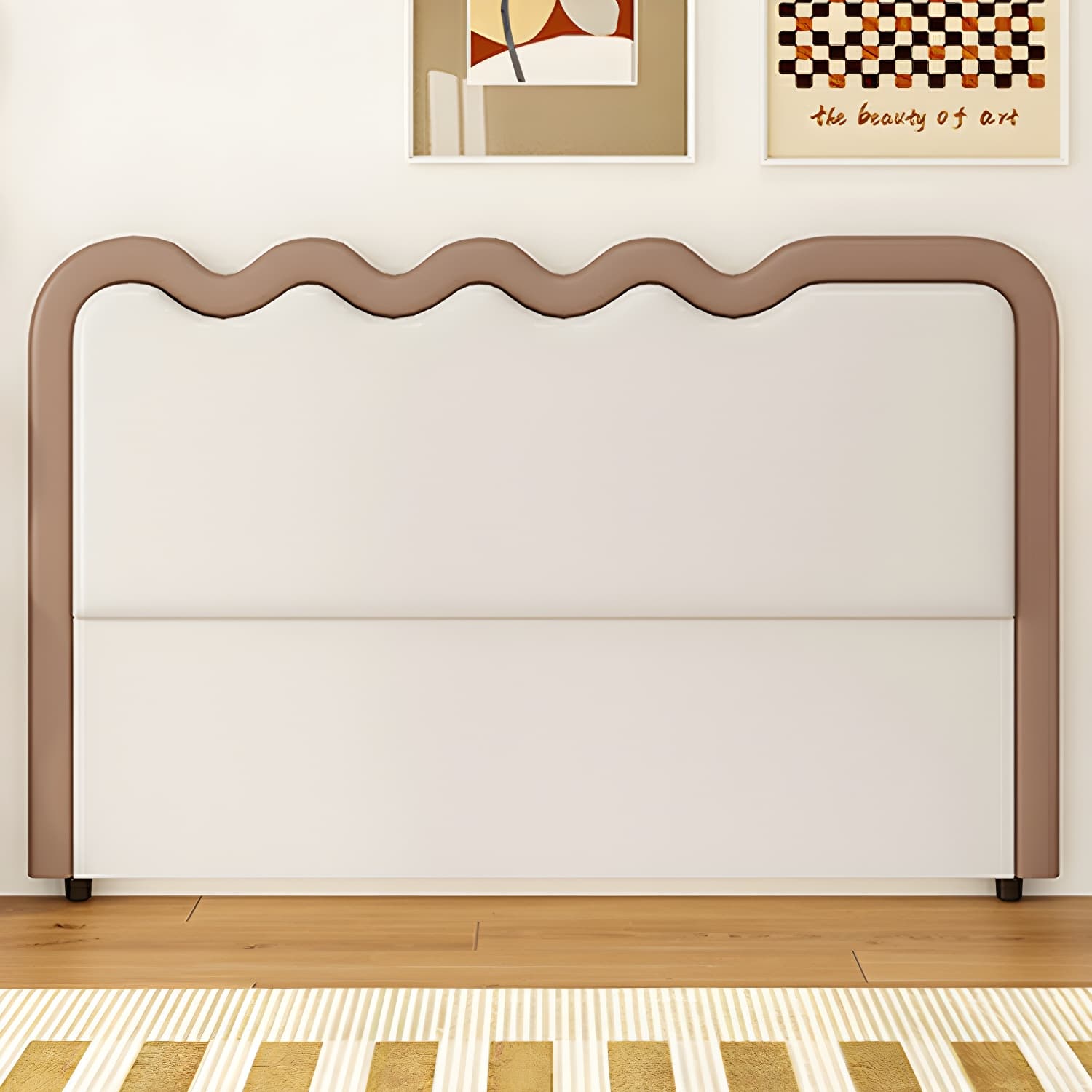 Modern Upholstered Panel Headboard with Leather Upholstery and Rectangular Shape - image 17