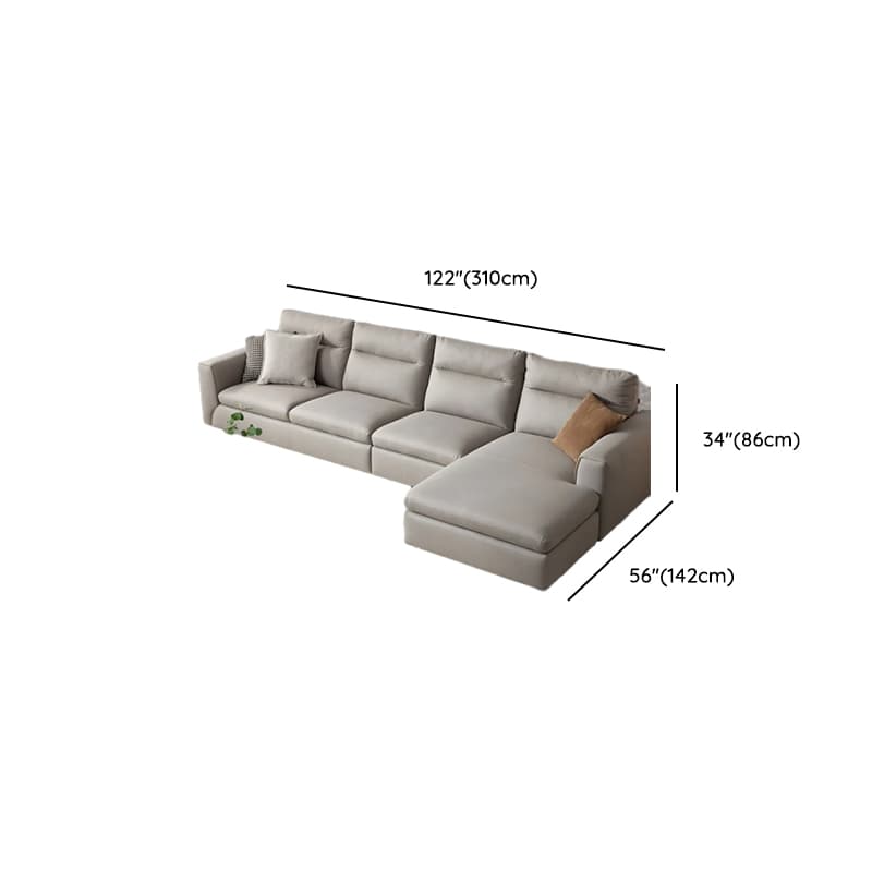Straight/L-Shape Cotton Upholstered Sofa Couch/Sofa Chaise, Horizontal/Right Hand Facing Orientation - image 17