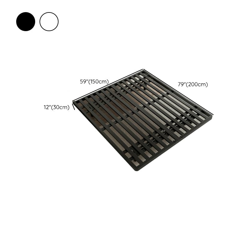 Modern Iron Open-Frame Bed with Solid Color, Metal Slats, and Legs Included - image 27