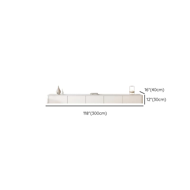 Ivory Rectangular Wall-supported TV Stand with 6 Drawers/5 Drawers - image 31