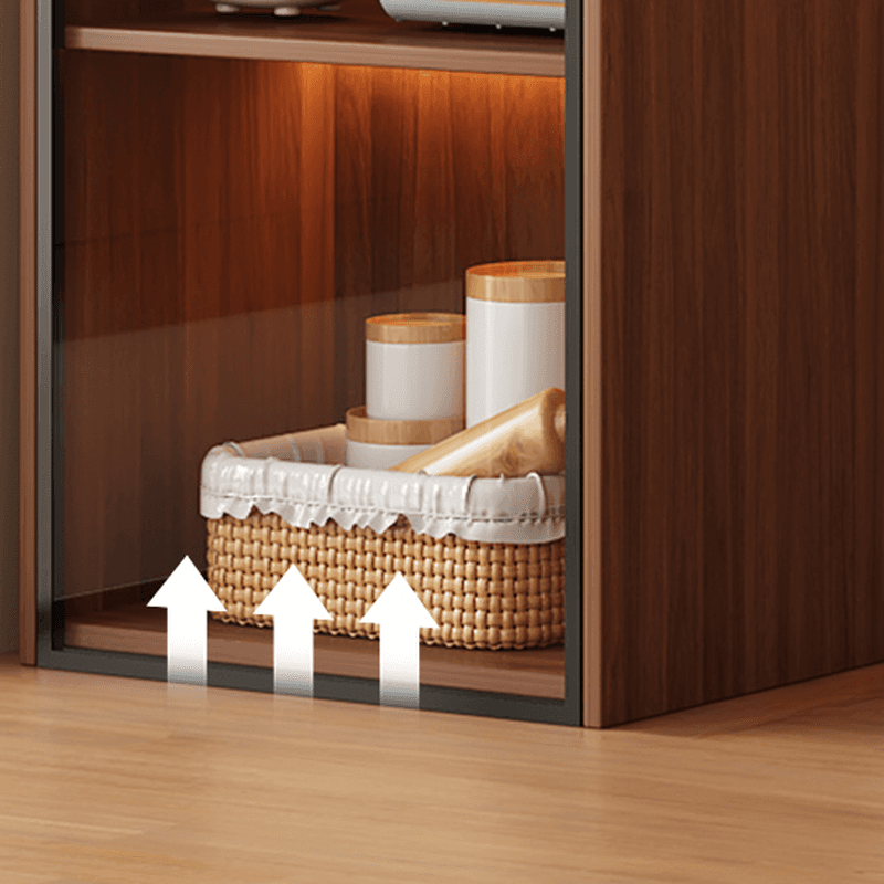 Rectangular Detached Accent Cabinet with Damp-proof, Scratch-immune Glazed Door in Chalk/Sepia and Soft Close Drawer - image 9