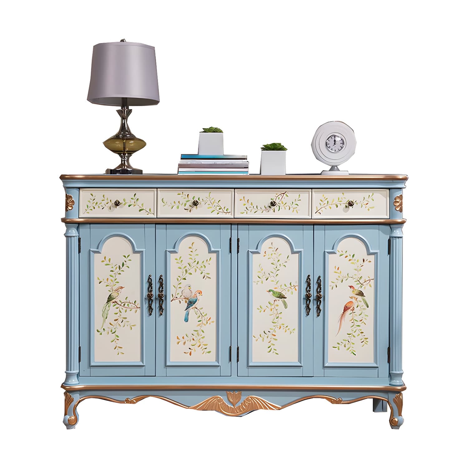 Glam Style Wood Sideboard with Drawers Dining Server for Kitchen - image 10
