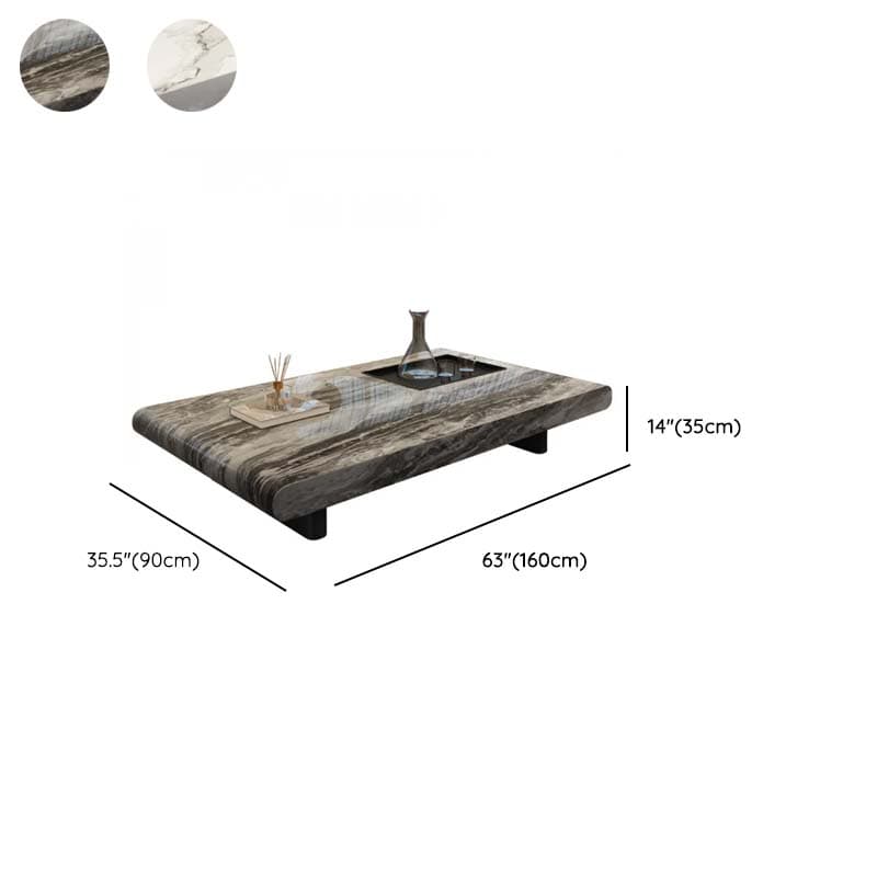 Elegant Marble Stone Twin Support Coffee Table with Rectangular Shape - image 14