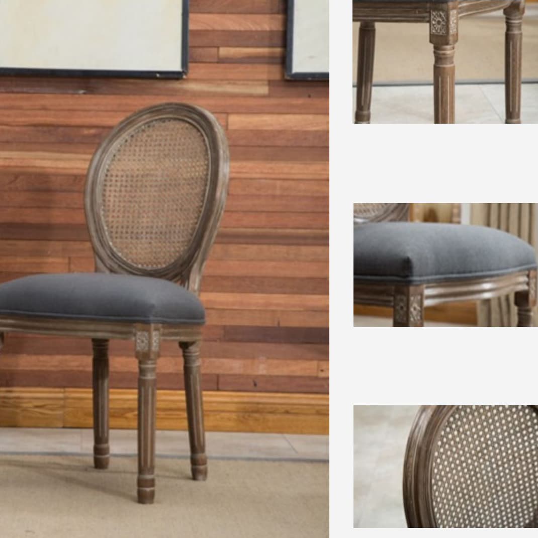 Farmhouse Dining Chair with Wood Legs King Louis Back Side Chair for Home Use - image 14