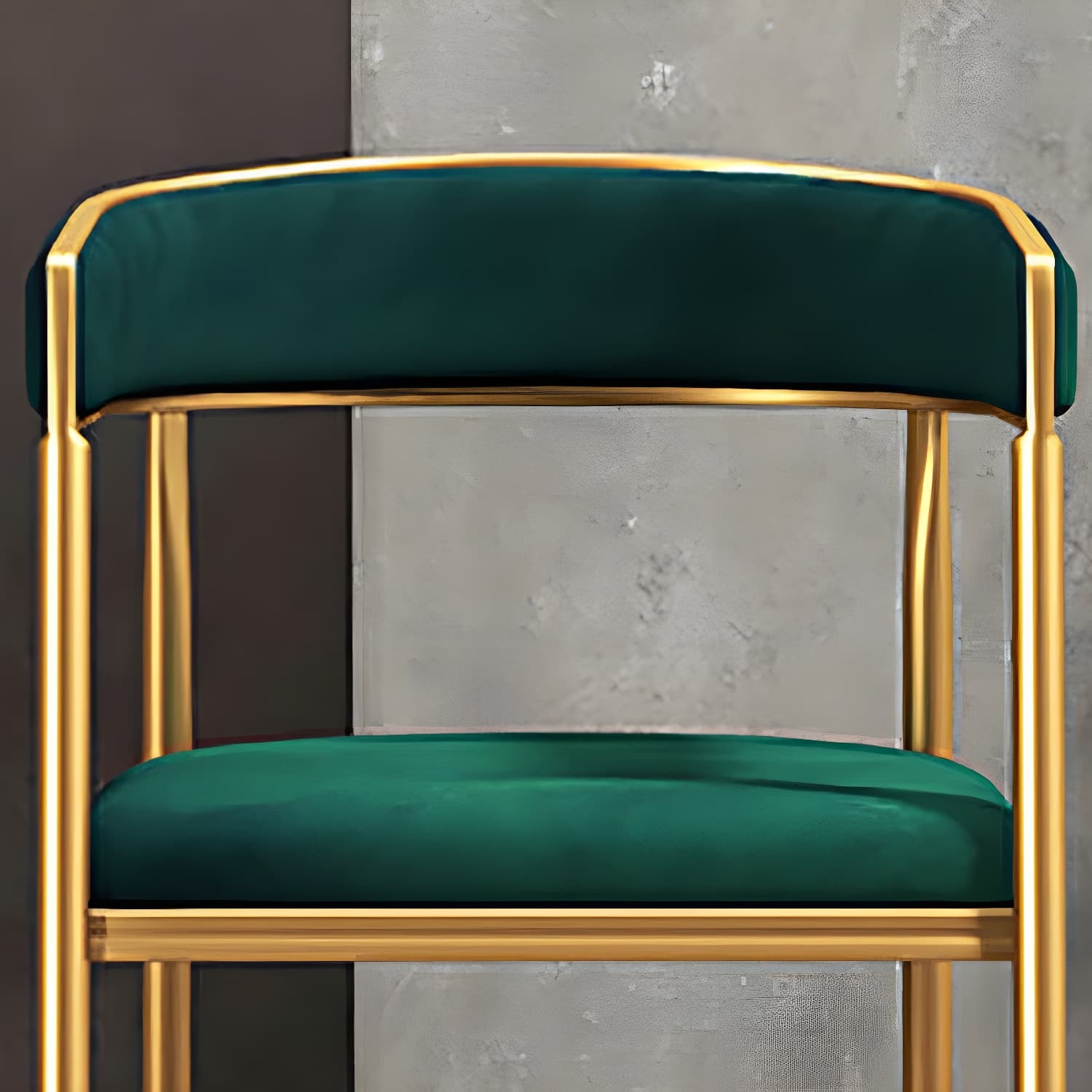 Glam Gold Metal Arm Chair Open Back Dining Side Chair with Upholstered - image 17