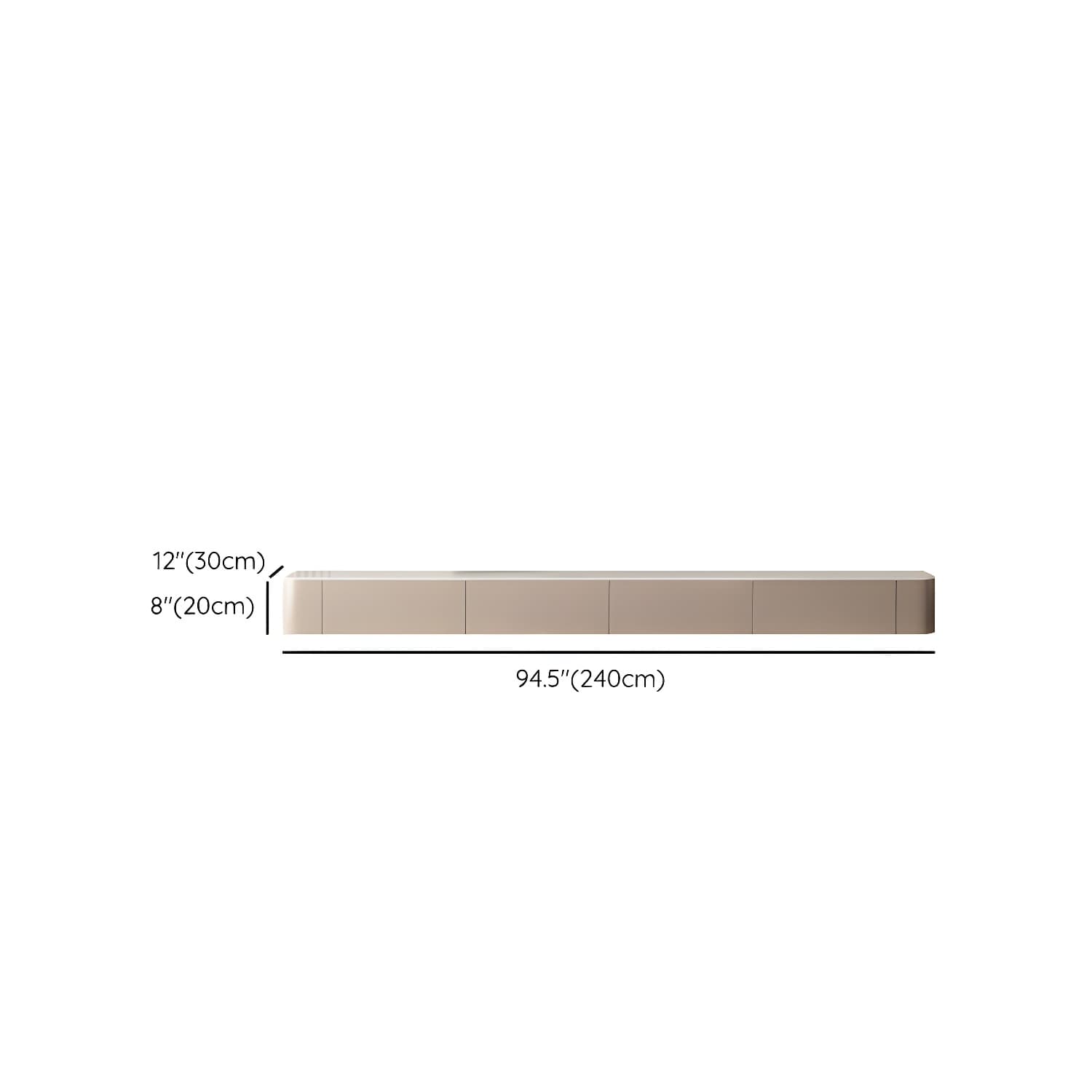 Brown Modern TV Stand with Floating Mount Design, Drawers, and Cable Management - image 13