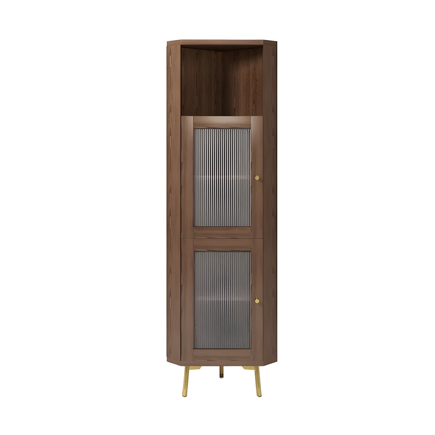 Wooden Storage Cabinet with 2 Glass Doors and Storage Shelf Modern - image 12