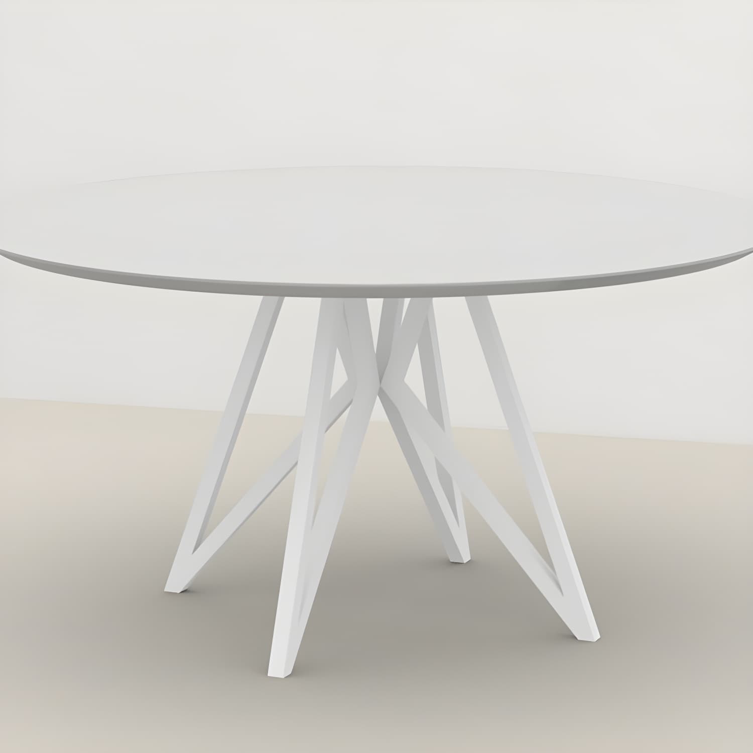Metal Contemporary Round Dining Table Pine Wood Top Table for Dining Room - image 4