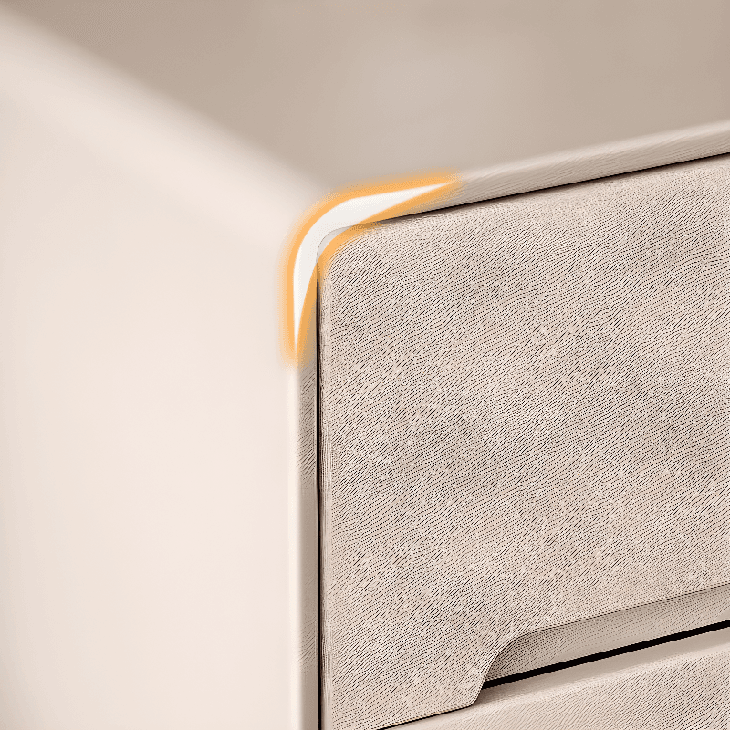 Trendy Drawer Storage Bedside Table with 2 Drawers and Vinyl Leather Countertop - image 10