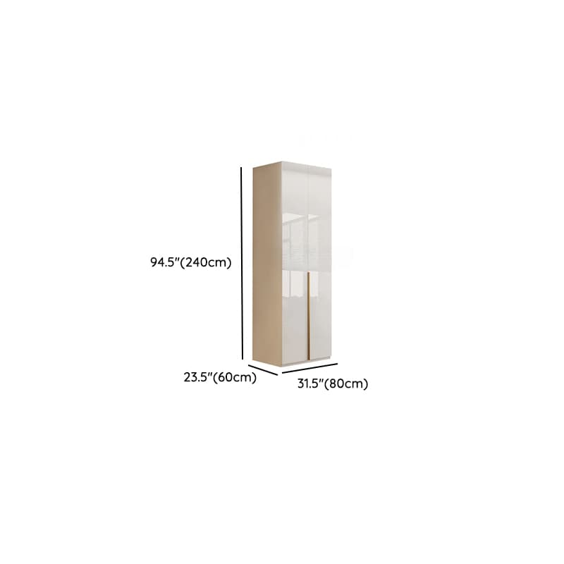 Chalk Minimalist Laminate Cabinet Armoire with Soft Close Drawer, Soft Close Door, Interior Shelves, and Clothing Rod - image 22
