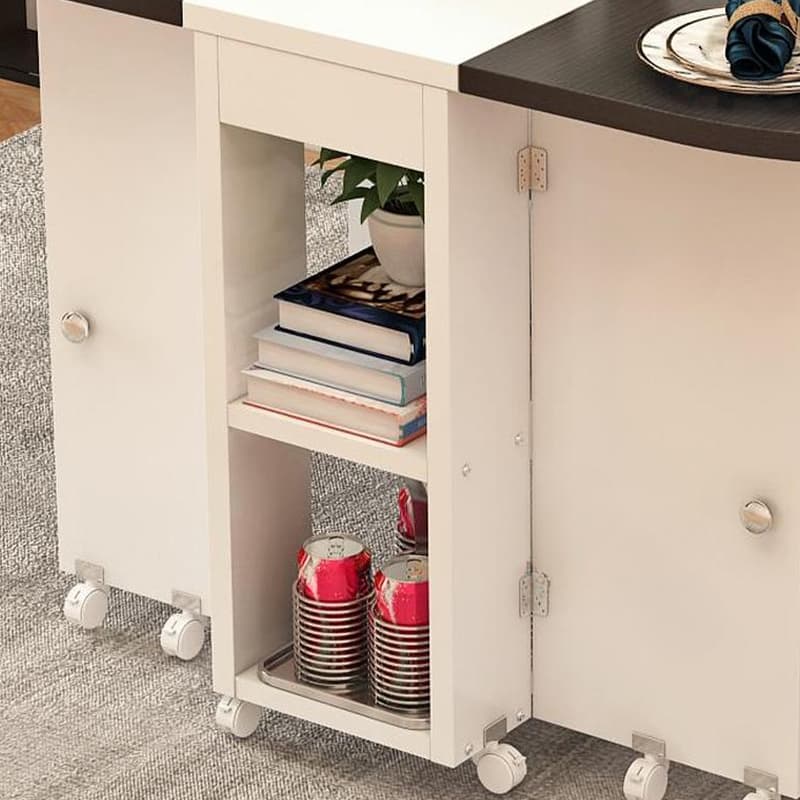 Collapsible Pedestal Manufactured Wood Kitchen & Dining Table 30in by 30in Modern Style - image 7