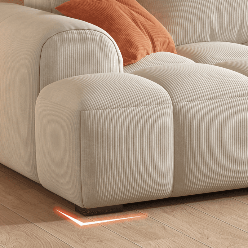 Vibrant Peony/Cerulean/Tangerine Color Sofa Couch with Round Arm and Concealed Support - image 18