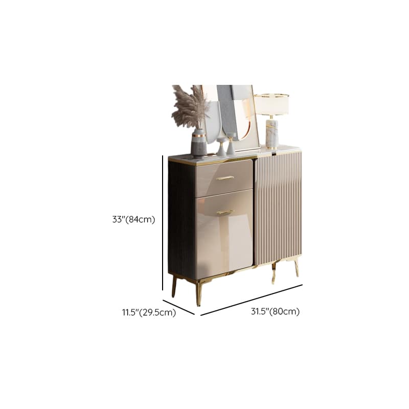 Luxury Off White Sideboard with Faux Marble Countertop and Standalone Design - image 19