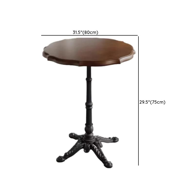 Industrial Natural Wood Finish Dining Table with a Rubber Solid Wood Tabletop and Metal Black Base - image 19
