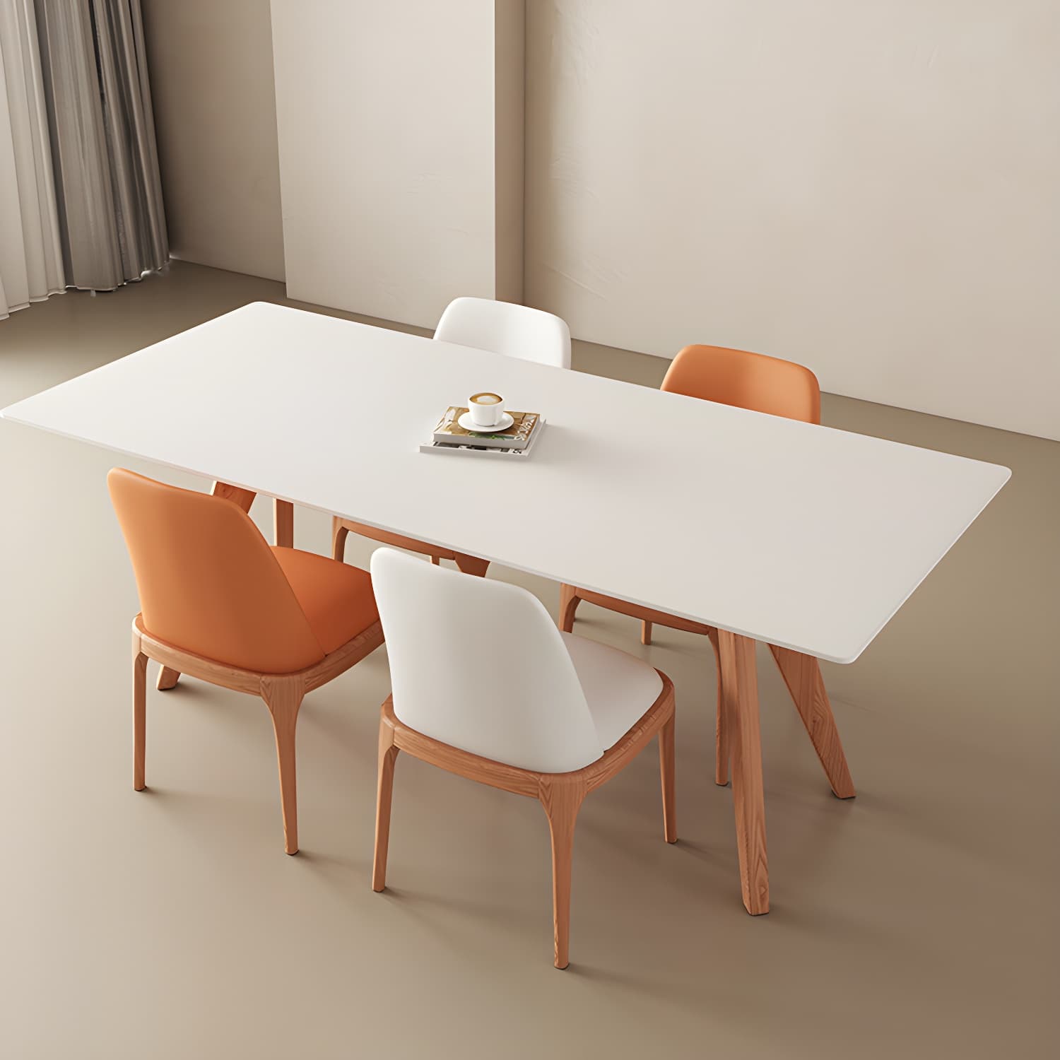 Modern Dining Set with Leather Chairs 1/4/5 Pieces Dinette Set - image 4