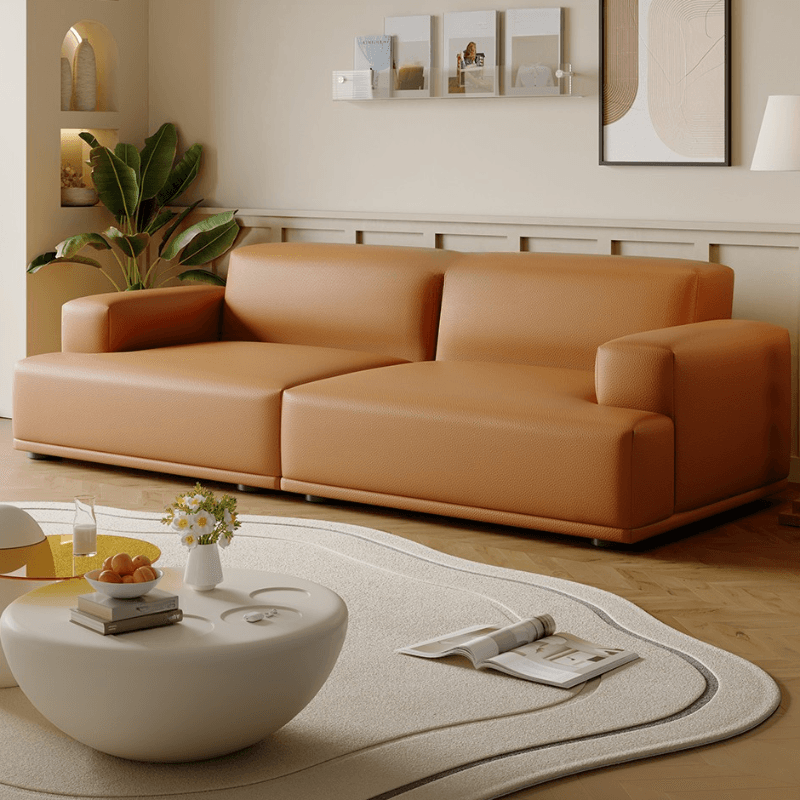 Modish Solid Color Stain Resistant Standard Sofa in Light Gray/Rose/Amber Color, 3-seater/4-seater/5 Person with 2 Pillows - image 9