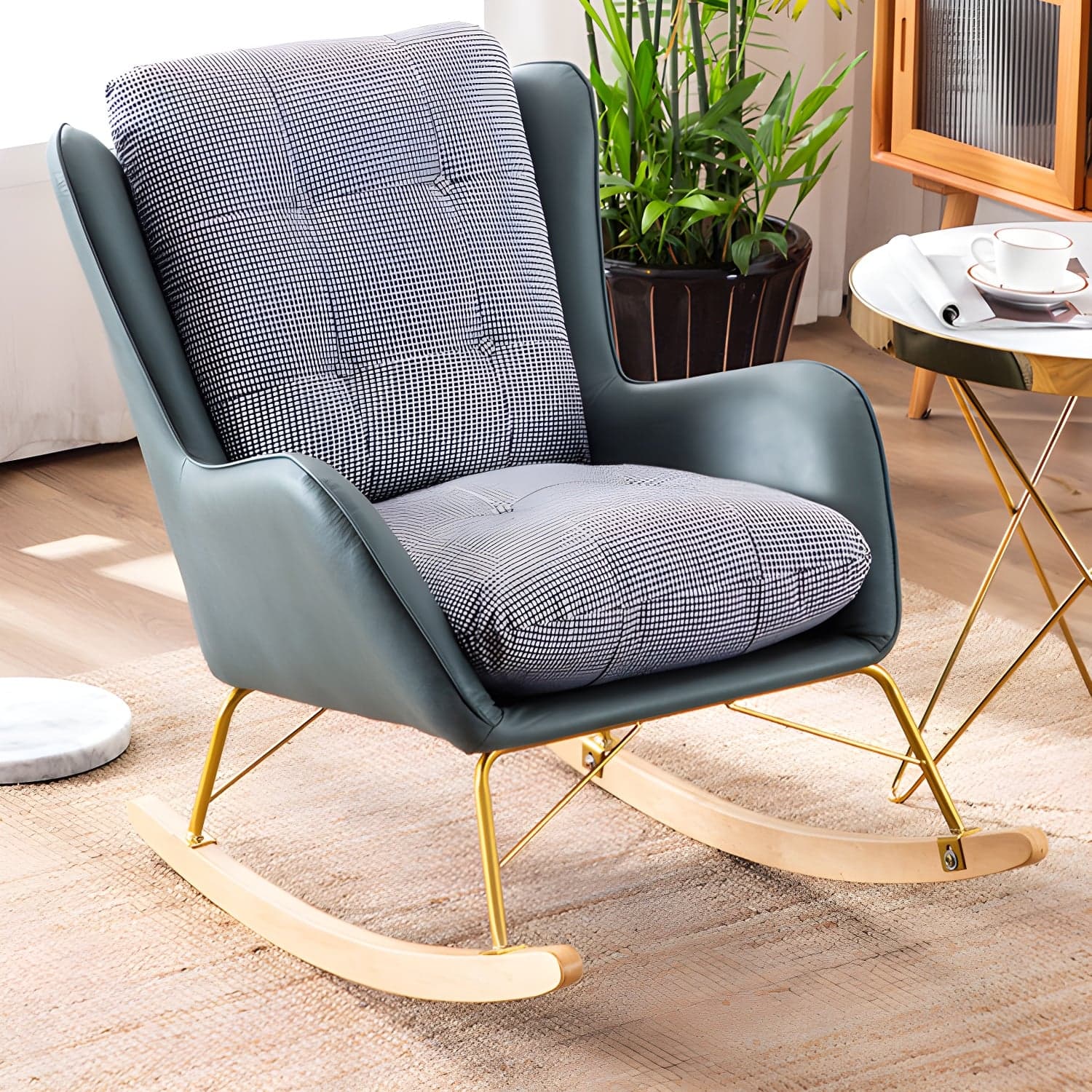 Modern Style Lounge Leisure Rocking Chair Home Lazy Sofa Chair - image 7