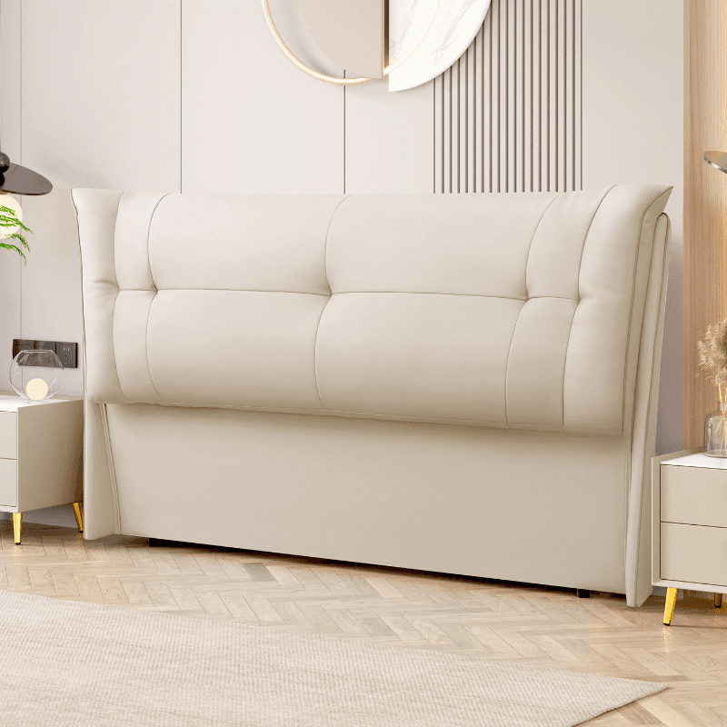 Modern Simple Style Wingback Headboard with No Distressing, Piled Tufted Rectangle Design for King/Full/Queen Bed, Featuring Sponge Upholstery and Standard Height - image 4