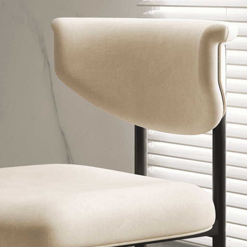Scandinavian Style 1-Piece Side Chair Set with Upholstered Seats, Ink/Ivory Metal Legs, and Low Back - image 13