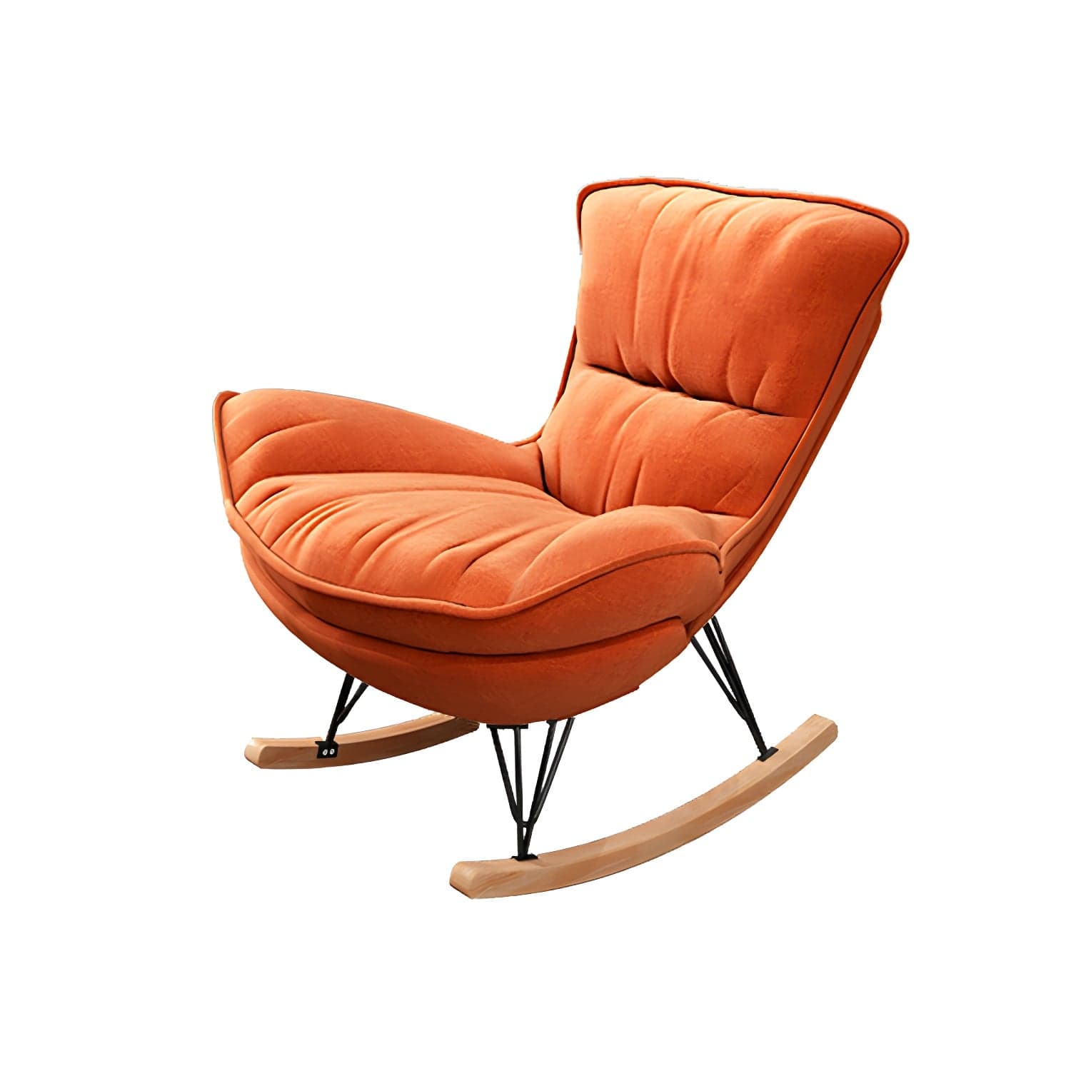 31" Wide Upholstered Rocking Accent Chair with Light Legs for Living Room - image 5