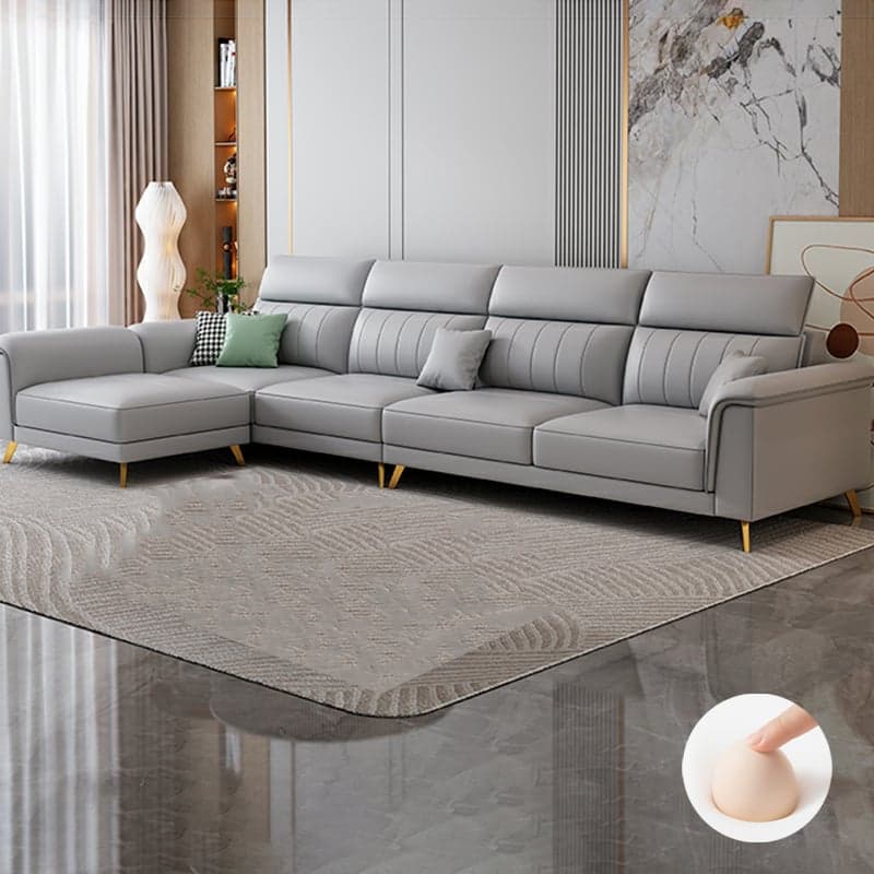 Modern Reversible Sectional with Flared Arm and Stain-Resistant Tech Cloth Upholstery - image 8