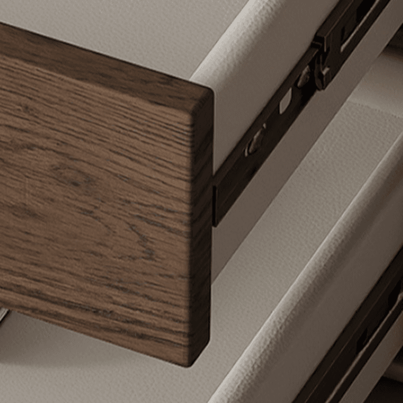 Organic Modern Nightstand With Drawer Organization Featuring 3 Drawers and Pleather Countertop - image 24
