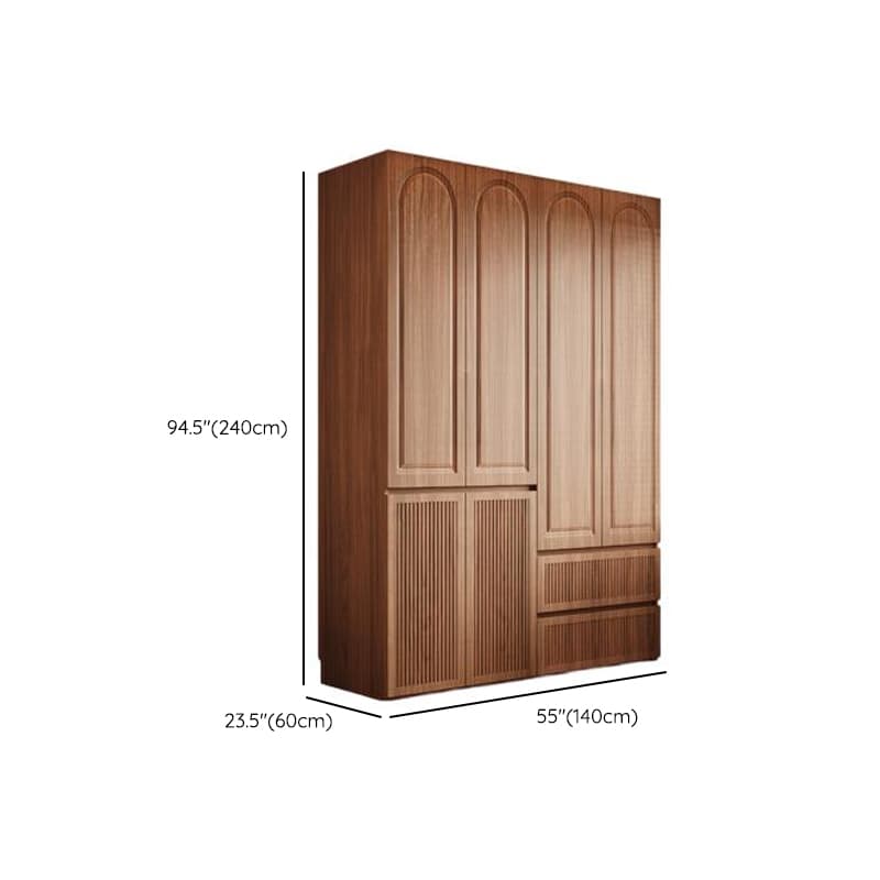 Acorn Minimalist Natural Wood Independent Wardrobe Closet with Soft Close Drawer, Soft Close Door, and Interior Shelves - image 15