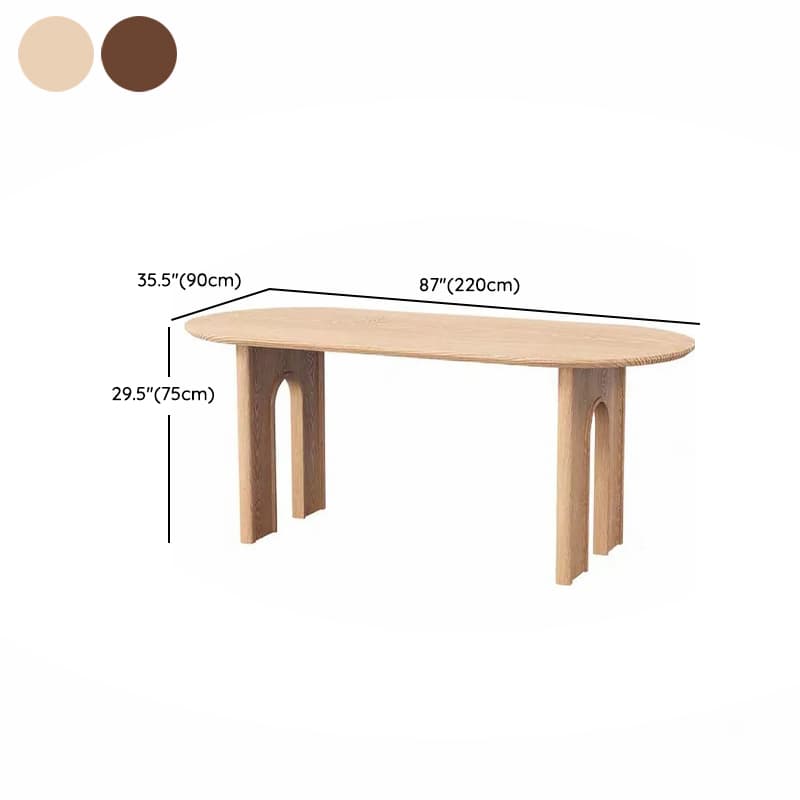 Natural/Espresso Finish/Sand Natural Pine Wood Dining Table for 9 People/for 6 - image 26