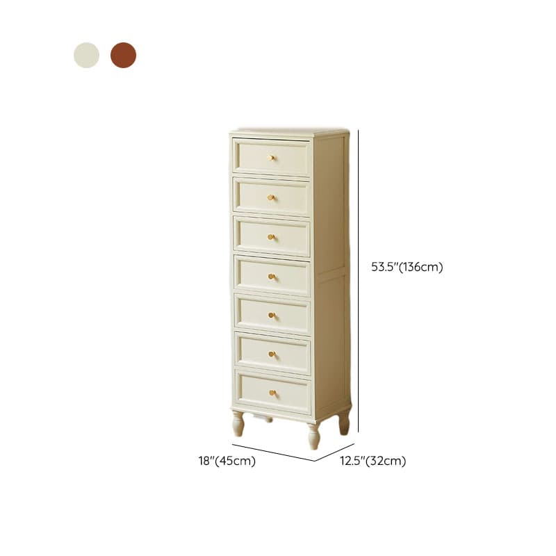 18 inch Rectangle Accent Cabinet with Drawers and Turned Legs, Solid Wood - image 10