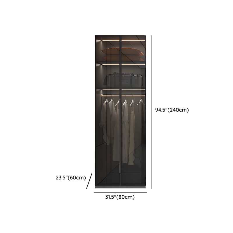 Midnight Black Unattached Lumber Armoire Cabinet with Soft Close Door, Interior Shelves, Clothing Rod and Soft Close Drawer - image 18