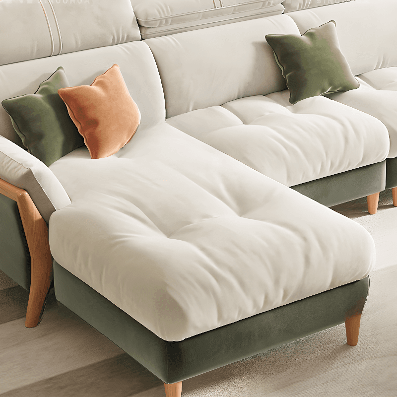 Straight/L-Shape Chalk Sofa/Sofa Chaise with Horizontal/Left Orientation and Standard Foam Seat Fill - image 13
