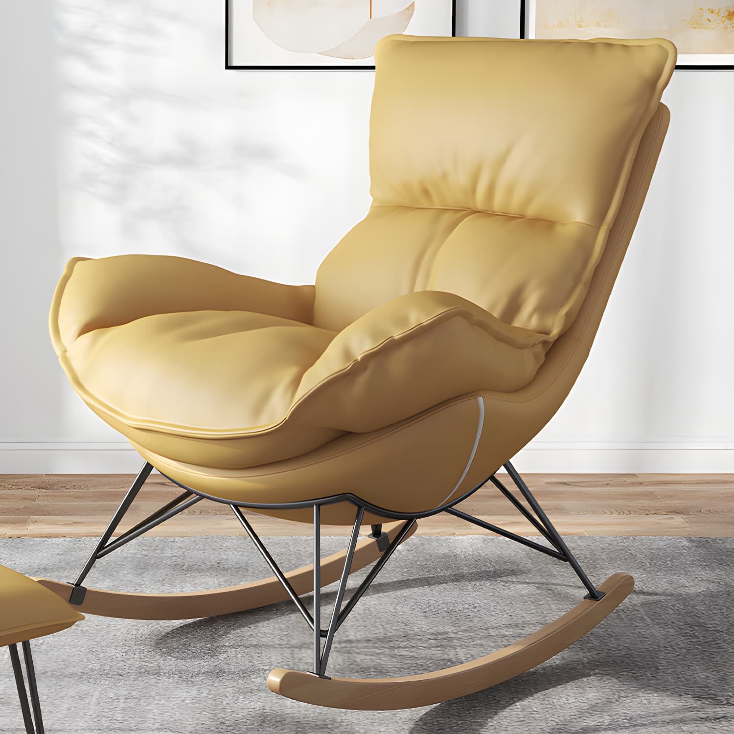 Modern Leisure Chaise Rocking Chair Lounge Upholstered Chaise for Living Room - image 9