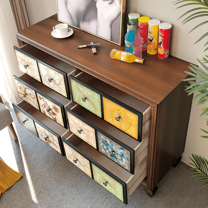 Modern Simple Style Timber Double Dresser/Semainier/Bachelor Chest with 6 Drawers/5 Drawers/3 Drawers Horizontal/Vertical - image 8