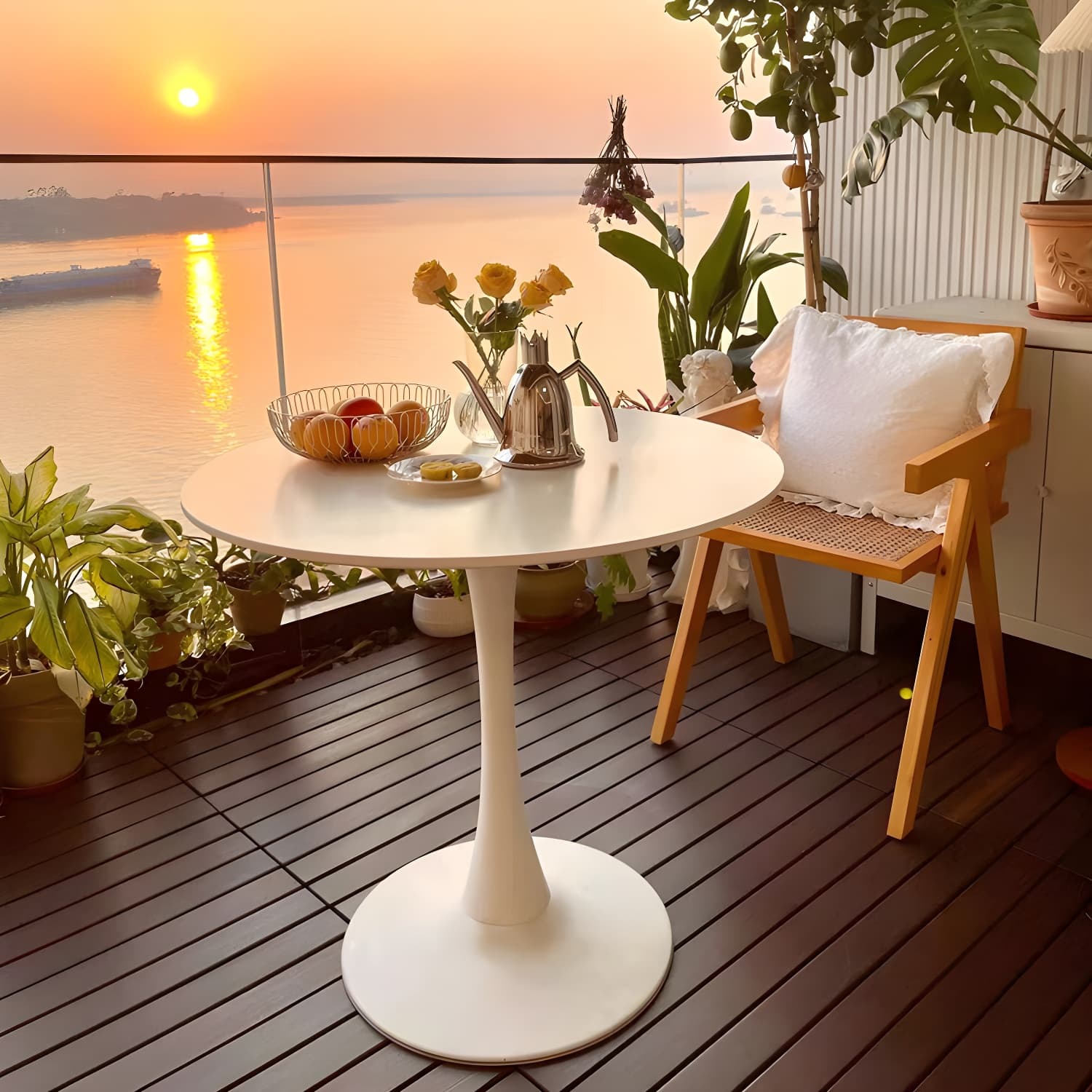 Tulip Dining Table Round Dining Table for Kitchen Dining Room - image 6