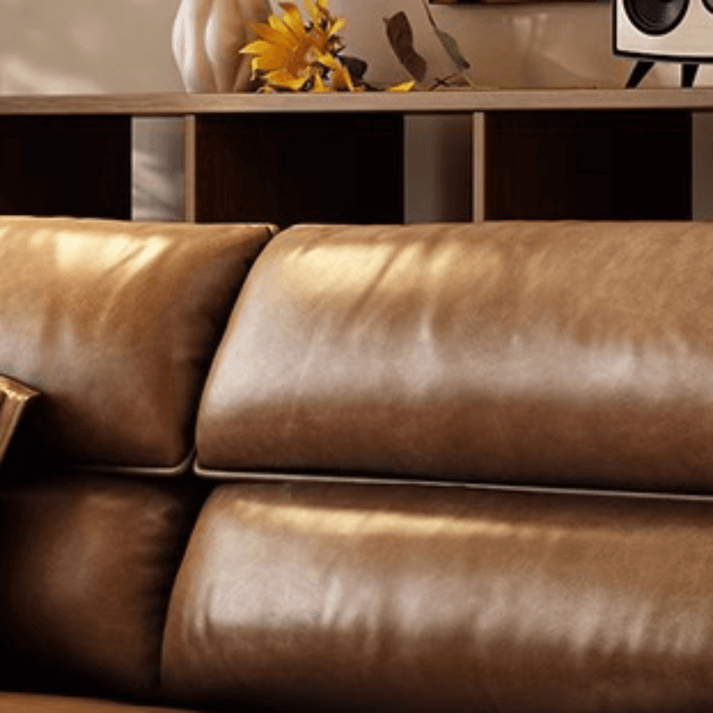 Drawing Room Standard Sofa in Mocha Pu Leather