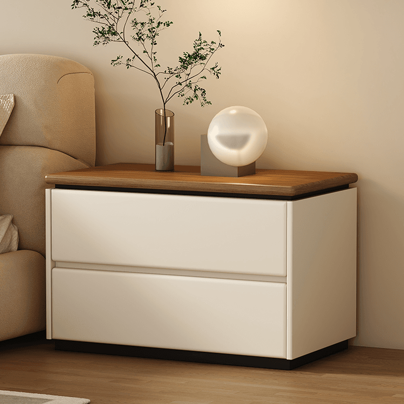Modish 2 Tiers Drawer Storage Bedside Table with Laminate Countertop - image 11