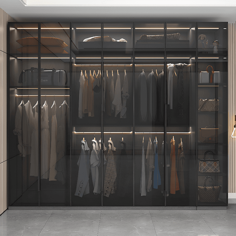 Midnight Black Unattached Lumber Armoire Cabinet with Soft Close Door, Interior Shelves, Clothing Rod and Soft Close Drawer - image 4