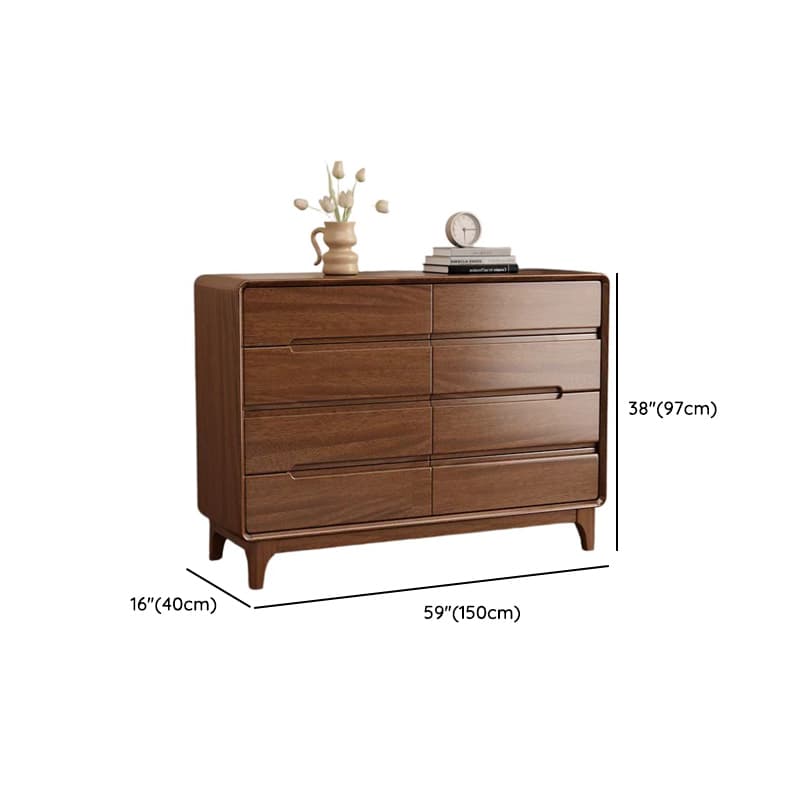 Trendy Walnut Wood Lingerie Chest/Double Dresser/Bachelor Chest with 5/4/6 Drawers in Vertical/Horizontal Orientation - image 23