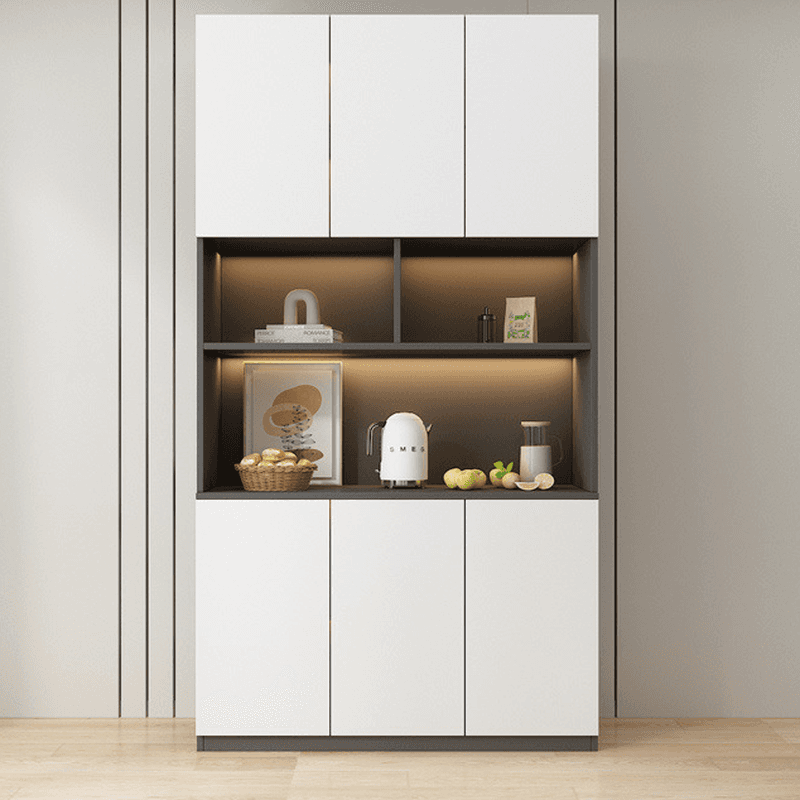 Two Toned Unclosed & Self-supporting Wide Sideboard with 2 Shelves & Benchtop - image 8