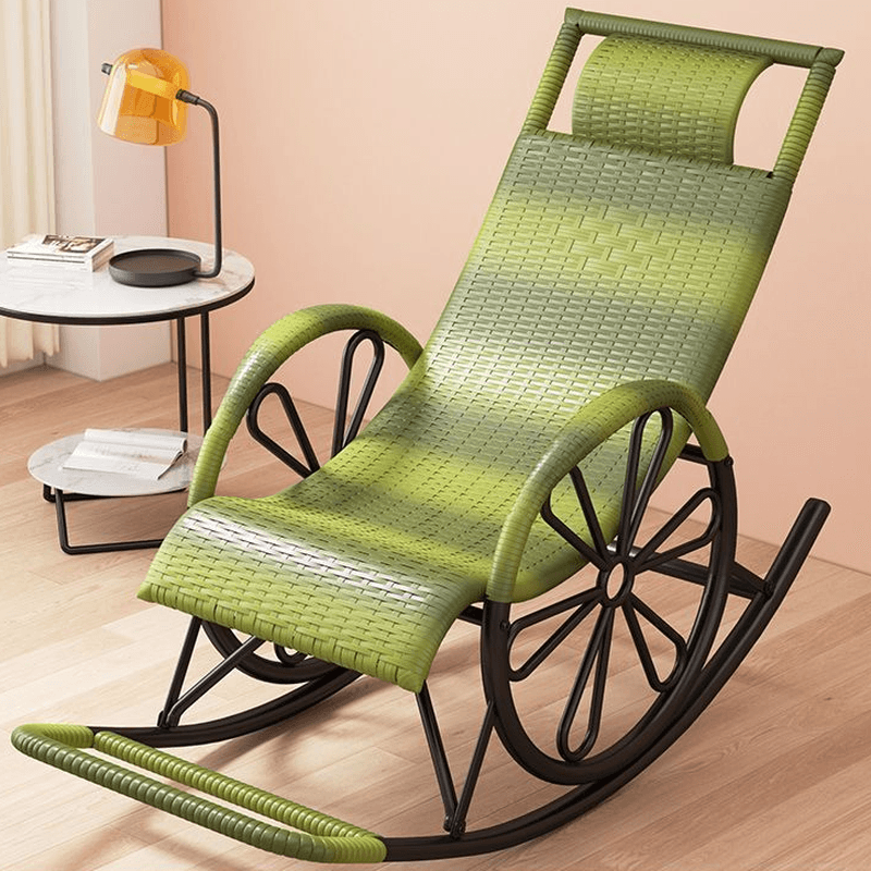 Craftsman Cane Porch Rocker with Round Arm - image 6