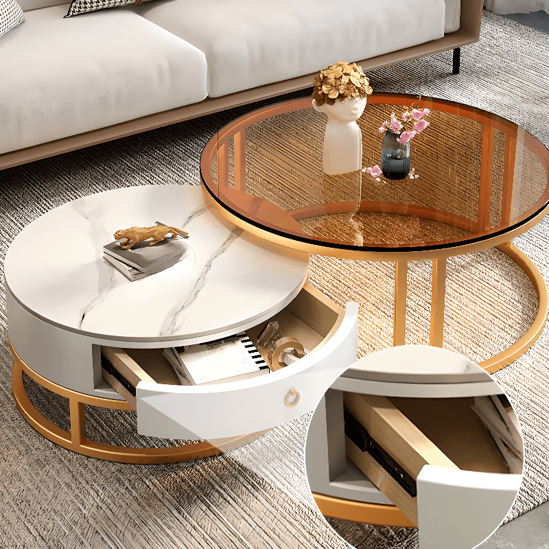 Nested Orbicular Framework Accent Table for Foyer Use - image 11