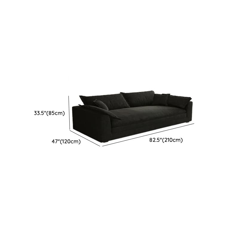 Art Deco Ink Solid Color Water Resistant Sofa Couch/Single Sofa for 5-seater/4-seater/6-seater with 2 Pillows - image 11